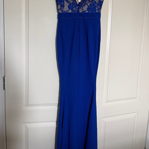 long formal royal blue dress - Picture 3 of 5
